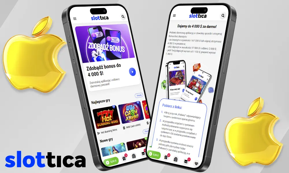 Aplikacja Slottica na iOS